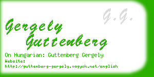 gergely guttenberg business card